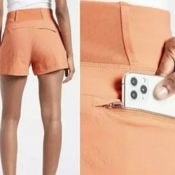 Athleta Dusty Apricot Color Trekki North Shorts - Picture 2 of 9